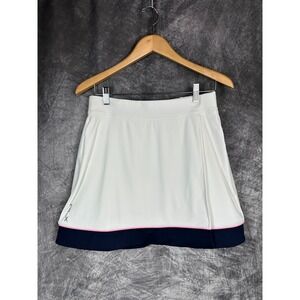 RLX NWOT Ralph Lauren Golf Skort Women Small White Pink Navy Active Skirt